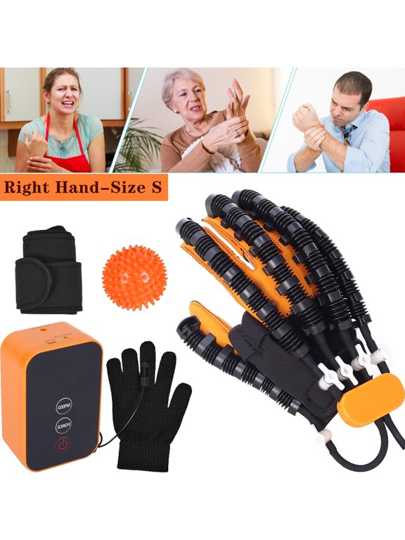 Rehabilitation Robot Gloves, Finger Exerciser & Hand Strengthener Training Device(Right Hand-S)