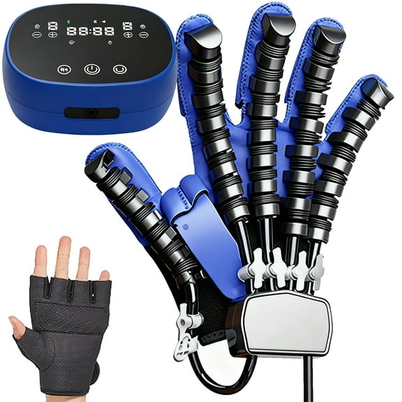 Rehabilitation Robot Gloves, Hemiplegia Hand Stroke Recovery Equipment, Fingers Strength Training Device for Hemiplegia, Strength Adjustable