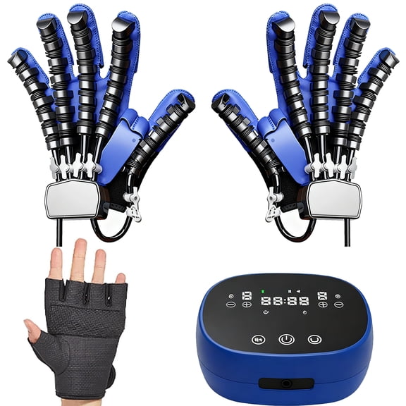 Rehabilitation Robot Gloves, Hemiplegia Hand Stroke Recovery Equipment, Fingers Strength Training Device for Hemiplegia, Strength Adjustable