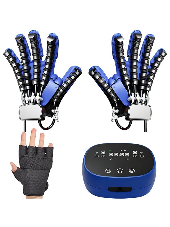 Rehabilitation Robot Gloves, Hemiplegia Hand Stroke Recovery Equipment, Fingers Strength Training Device for Hemiplegia, Strength Adjustable