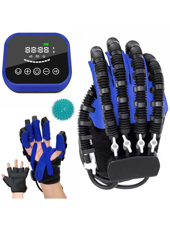 Rehabilitation Robot Gloves Upgrade Stroke Hand Therapy Equipment, Automatic Hand Trainer Gloves with USB Chargeable