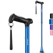 Rehand Adjustable Folding Walking Cane for Seniors Women Men,,Blue