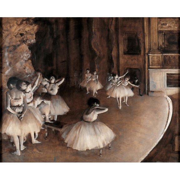 Rehearsal On Stage Canvas Art - (24 x 18)
