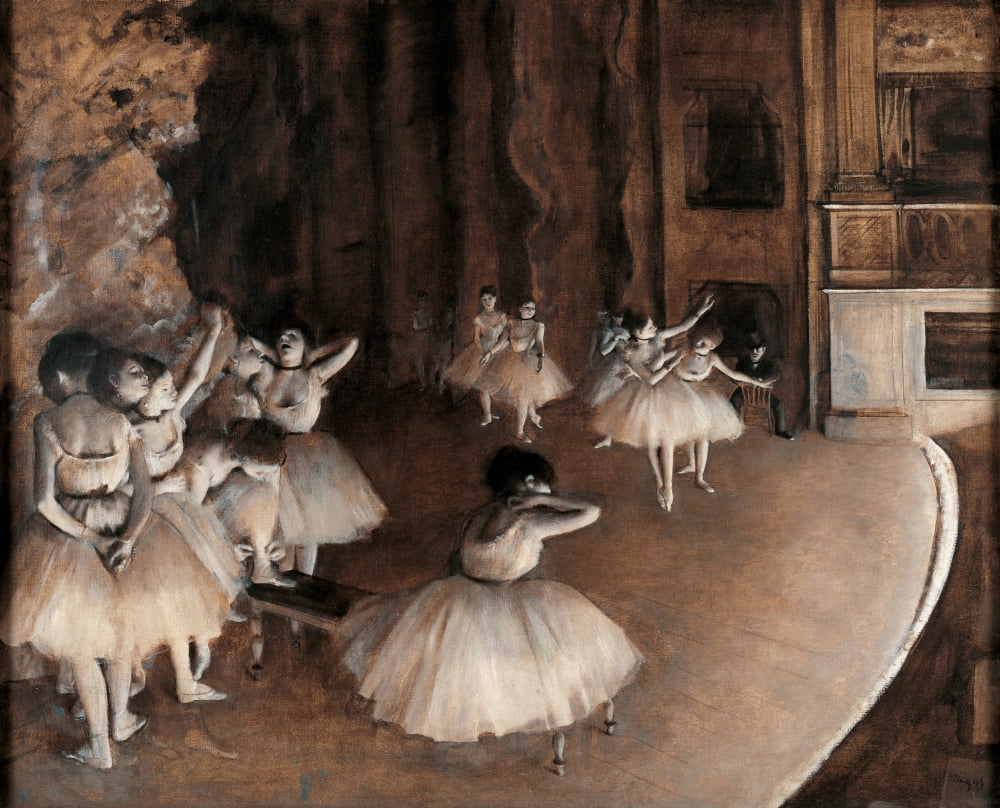 Rehearsal On Stage Canvas Art - (36 x 24)
