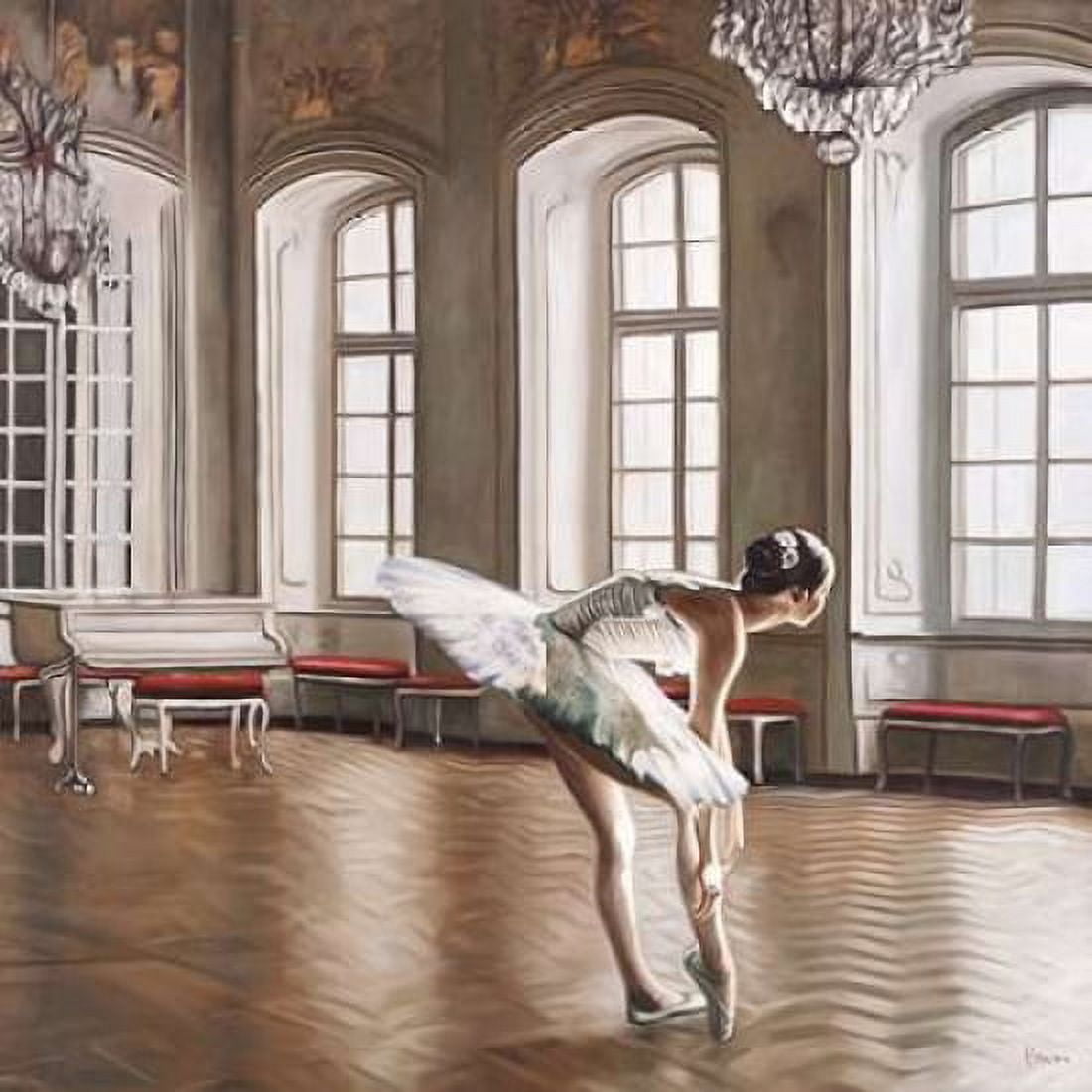 Rehearsing Ballerina Canvas Art - Pierre Benson (24 x 24)