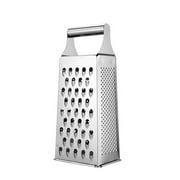 Reheyre 9-Inch 4-Sided Vegetable Grater with Handle - Sharp Blade, Non-slip Base - Ergonomic Design - Multi-functional Stainless Steel Parmesan Cheese Ginger Box Grater - Kitchen Gadget