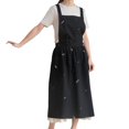 thumbnail image 1 of Reheyre Breathable Retro Cotton Cross Back Cooking Apron Embroidered Bib Apron for Home, 1 of 8