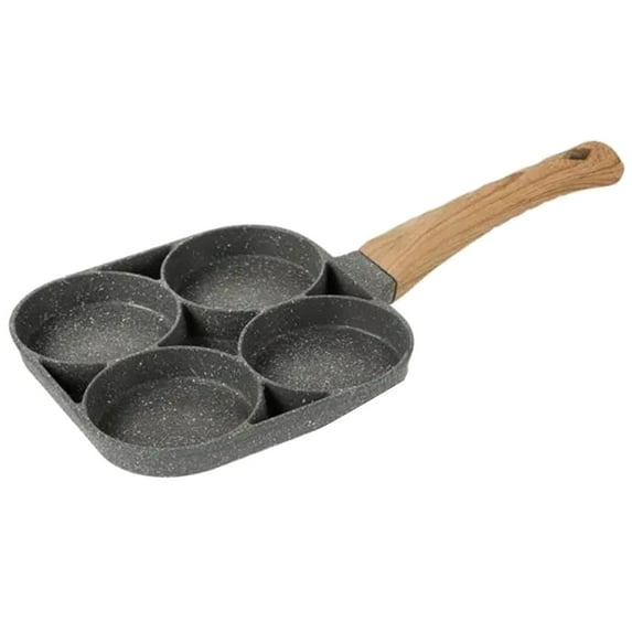 Reheyre Easy to Clean Rustproof Frying Pan - Anti-rust - Wear-resistant - Four-well Egg Breakfast Pan - for Kitchen