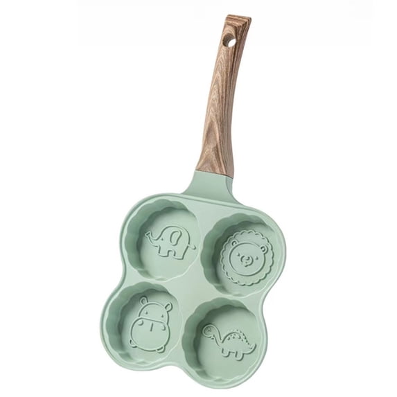 Reheyre Non-Stick Frying Pan - Convenient Four-hole - Cute Pattern - Rustproof Aluminum Frying Pot - for Breakfast