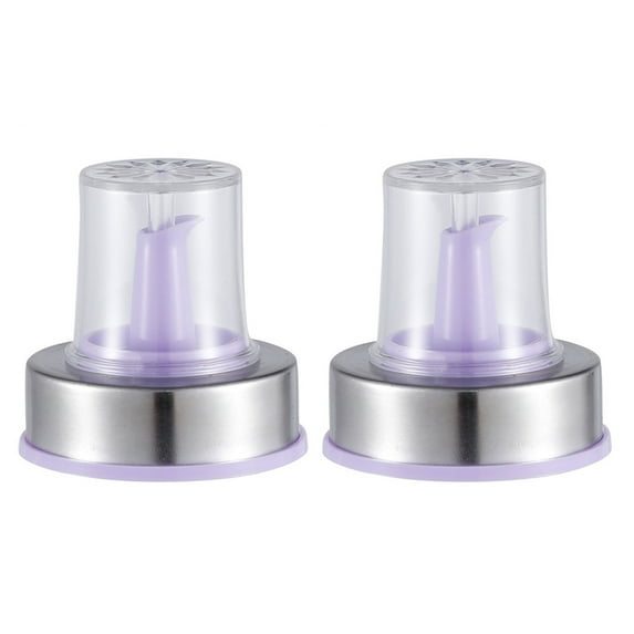 Reheyre Set of 2 Stainless Steel Oil Vinegar Bottles Pourers - 45mm Plugs Dispensers