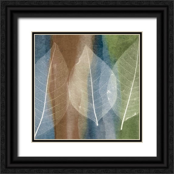 Rehner, John 20x20 Black Ornate Wood Framed with Double Matting Museum Art Print Titled - Leaf Structure II