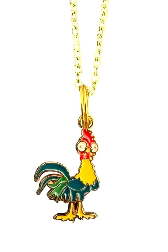 Rei Rei Rooster Cartoon Necklace Moana Charm Pendant
