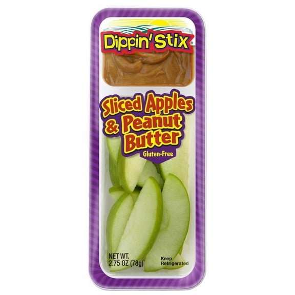 Reichel Foods Sliced Apple with Peanut Butter Dippin Stix, 6 count -- 6 per case.