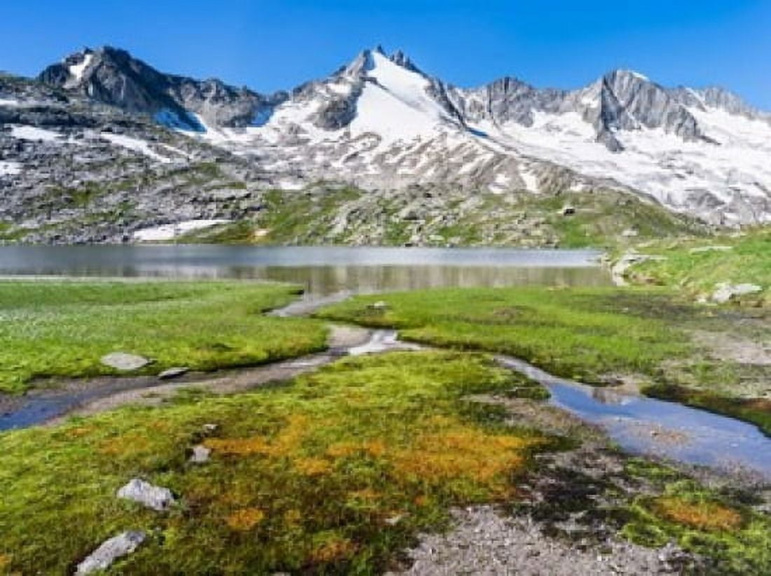 Reichenspitz Mountains and Lake Gerlos Canvas Art - Martin Zwick DanitaDelimont (37 x 28)