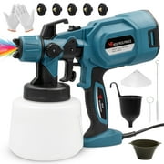 Reichtum Paint Sprayer, 800W HVLP High Power Electric Spray Paint Gun with 1400ml Container, 5 Copper Nozzles & 3 Patterns, Spray Gun for Furniture, Fence, Walls, Door Painting
