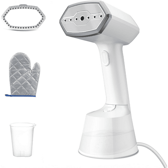 Fixdono Handheld Clothes Steamer, 1200W Garment Steamer with Fast Heat-Up, 9.5oz Removable Tank, Portable Wrinkle Remover for Home & Travel, White