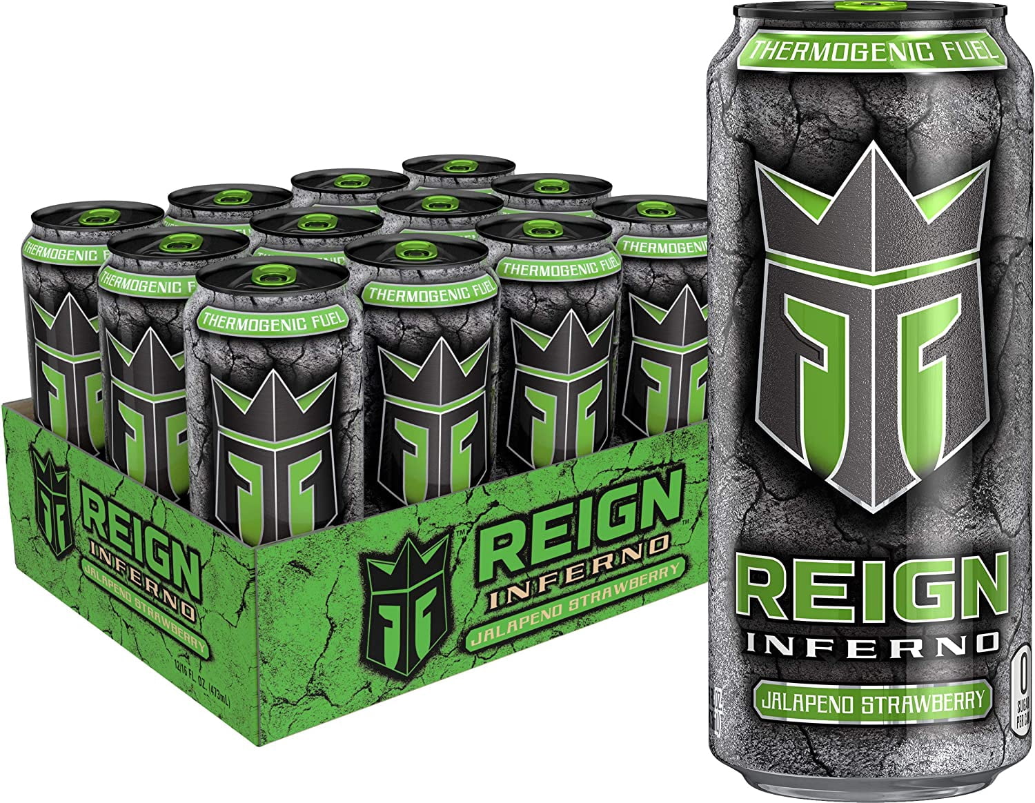 Reign Inferno Jalapeno Strawberry, Thermogenic Fuel, Fitness and  Performance Drink, 16 Ounce (Pack of 12) - Walmart.com