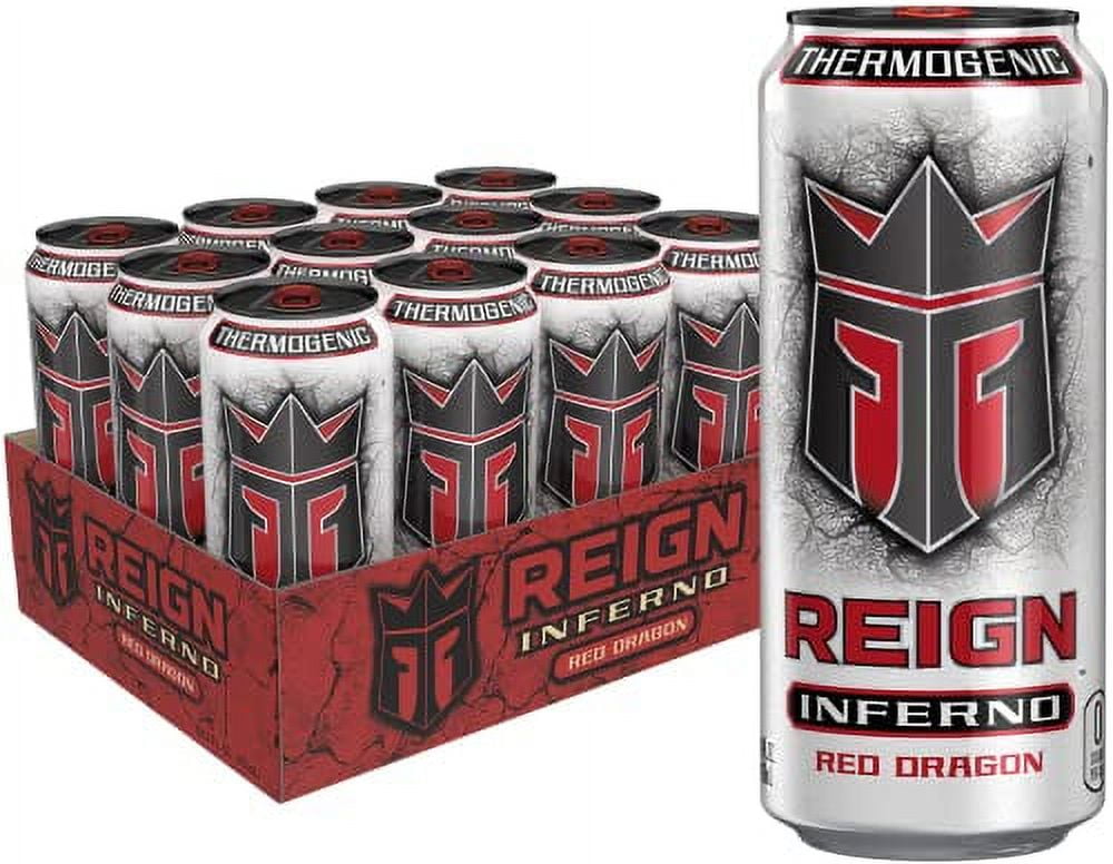 Reign Inferno Red Dragon Energy Drink, Zero Carbs, Thermogenic