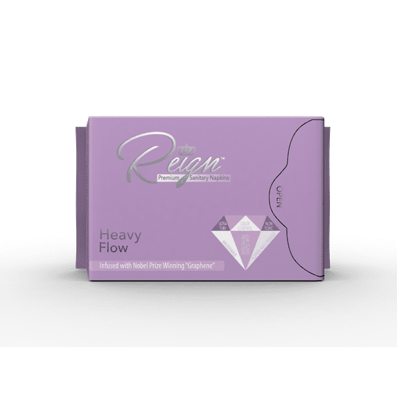 Reign Jewel Premium Sanitary Napkins Heavy Flow Maxi Pads 8 Count
