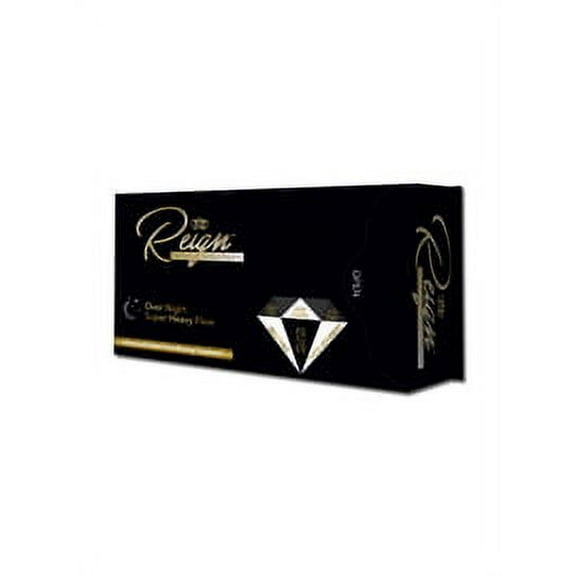 Reign Jewel Premium Sanitary Napkins Super Heavy Flow Overnight Maxi Pads with Wings 7 Count