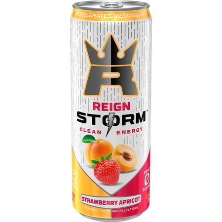 Energy Drink, Strawberry Apricot Flavor, 12 oz Can