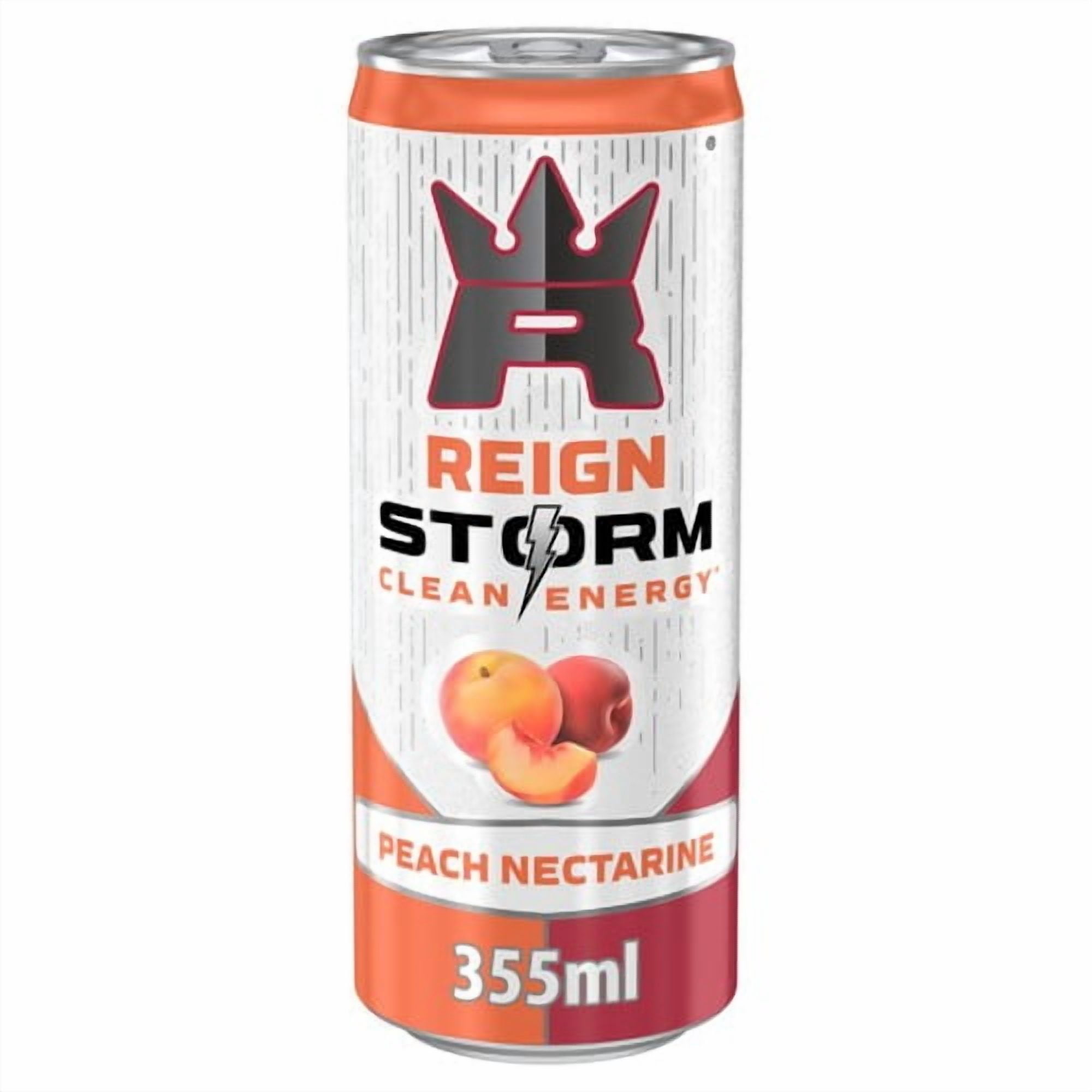 Reign Storm Peach Nectarine Clean Energy Drink 355ml, British Import (Pack of 3)