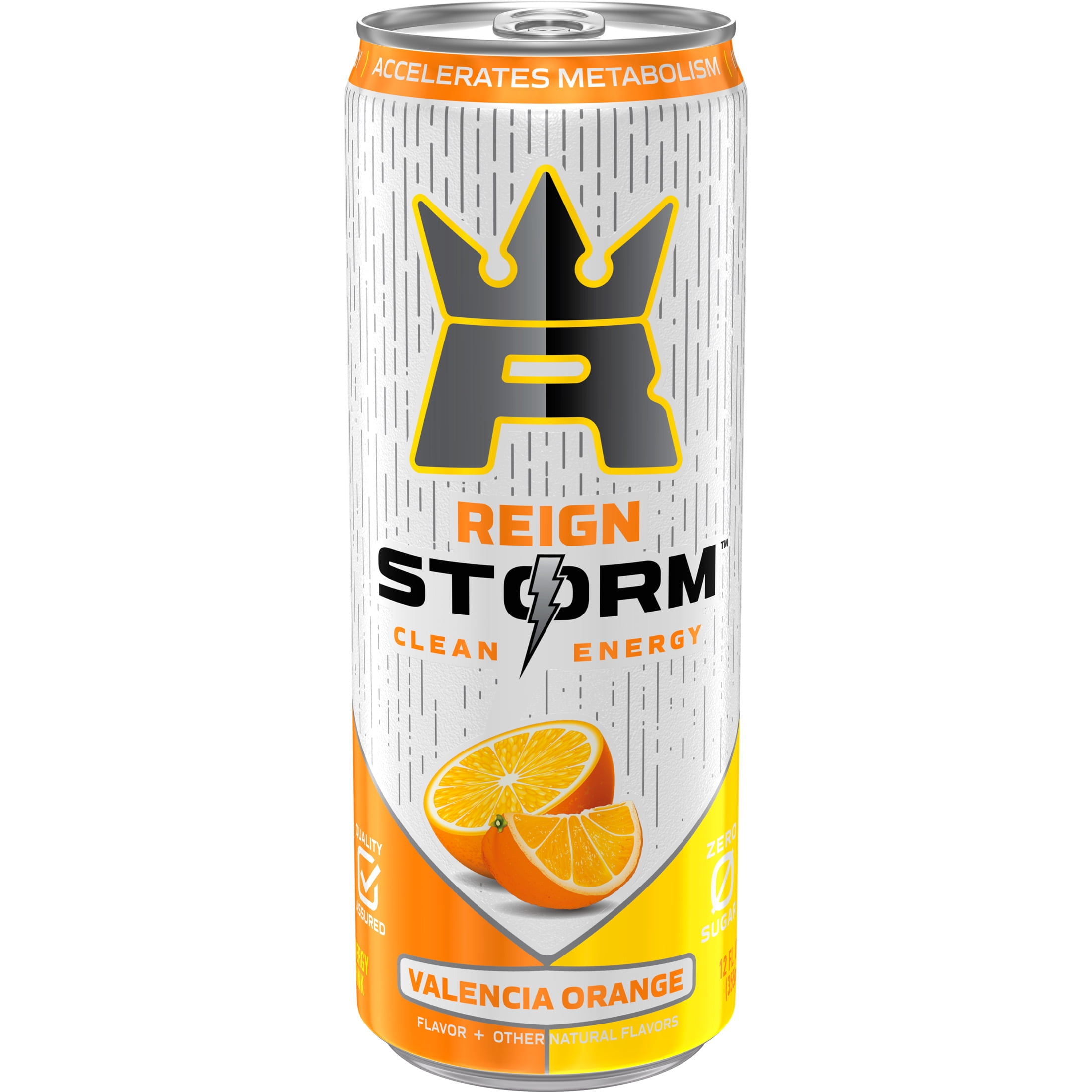 Reign Storm Valencia Orange Clean Energy Drink, 12 fl oz Aluminum Can ...