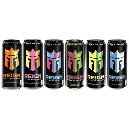 Reign Total Body Fuel Energy Drink 6-Flavor Sampler Pack, 16 fl oz Cans (6 Count)