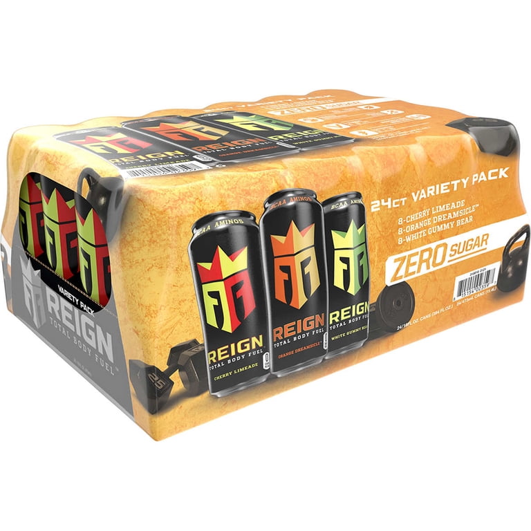 Reign Total Body Fuel Energy Drink, Variety Pack, 16 fl oz, 24 pk