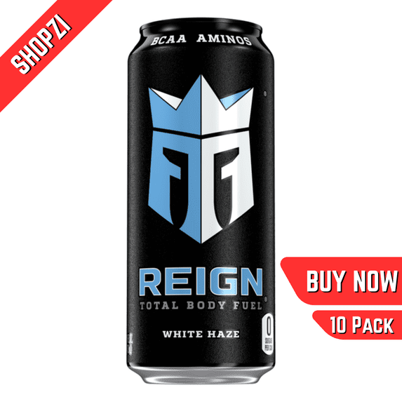 Reign White Haze Energy Drink, 10 Pack (16 fl oz Cans), Fitness & Performance Beverage
