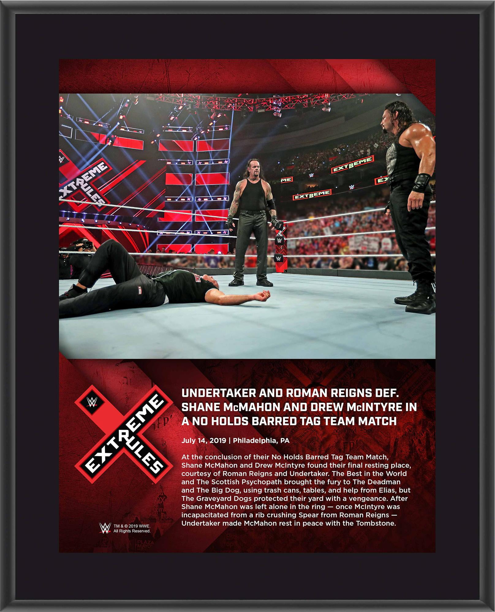 Reigns/undertaker (19 Extreme) 10x13 Plaque (subl)