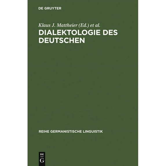 Reihe Germanistische Linguistik Dialektologie des Deutschen, Book 147, (Hardcover)