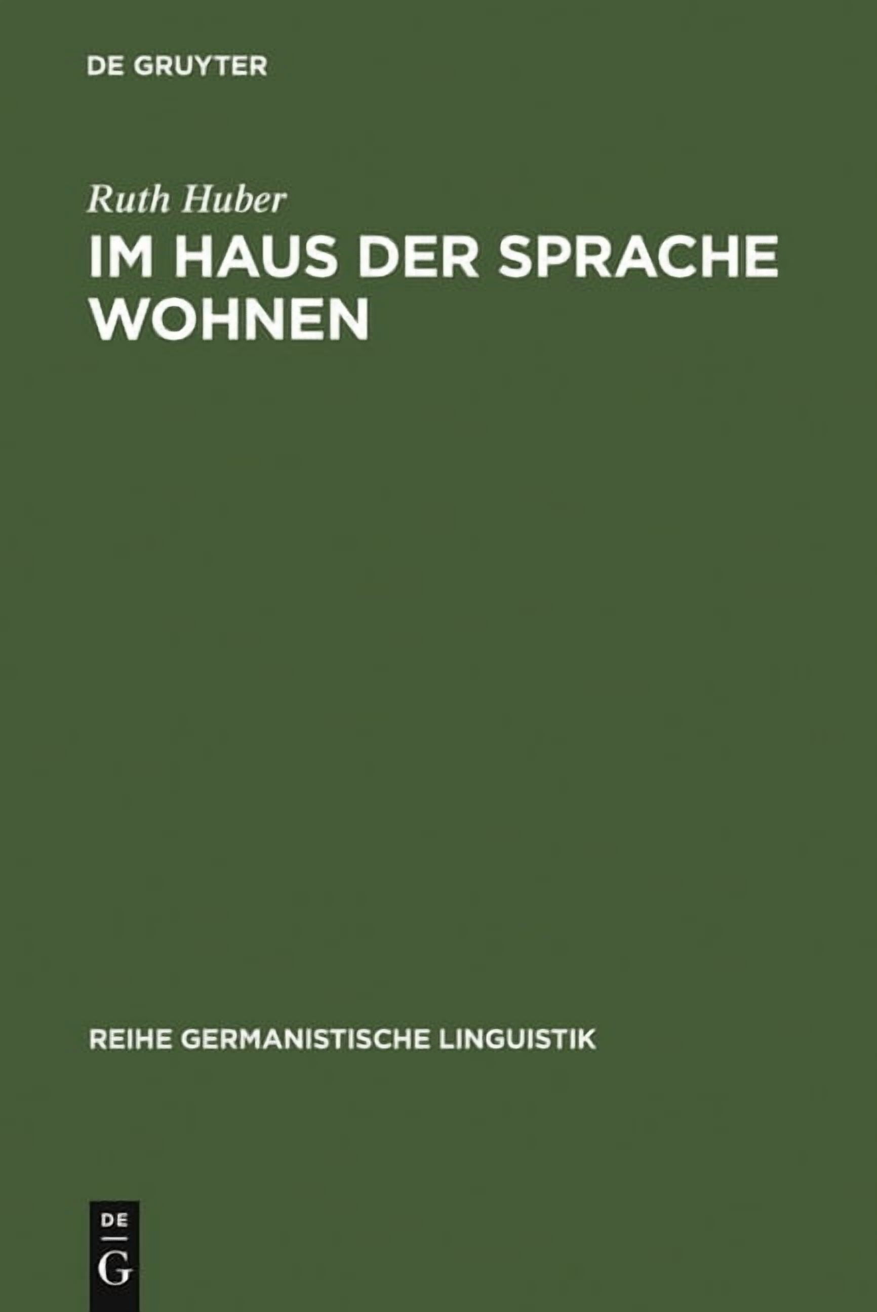 Reihe Germanistische Linguistik Im Haus Der Sprache Wohnen Book 238 reihe-germanistische-linguistik-im-haus-der-sprache-wohnen-book-238