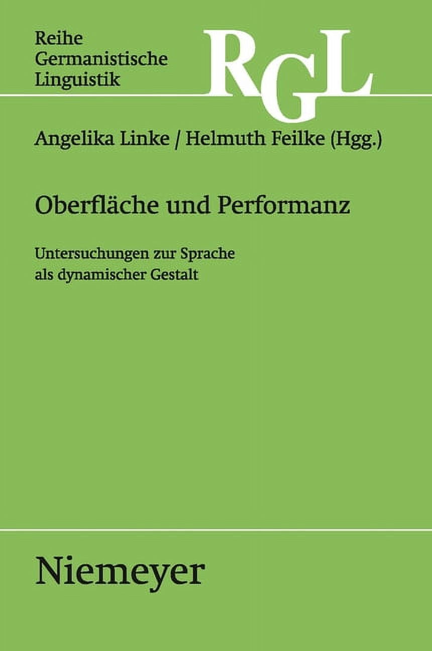 Reihe Germanistische Linguistik Oberfl che Und Performanz reihe-germanistische-linguistik-oberfl-che-und-performanz