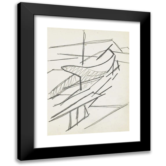 Reijer Stolk 14x18 Black Modern Framed Museum Art Print Titled - Sailboat on a Quay (1906)