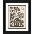 thumbnail image 1 of Reijer Stolk 15x18 Black Ornate Wood Framed Double Matted Museum Art Print Titled - Ex Libris with Flower Vase (1906), 1 of 5
