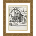thumbnail image 1 of Reijer Stolk 15x18 Gold Ornate Wood Frame and Double Matted Museum Art Print Titled - Ship on a Yard Slope (1906), 1 of 4