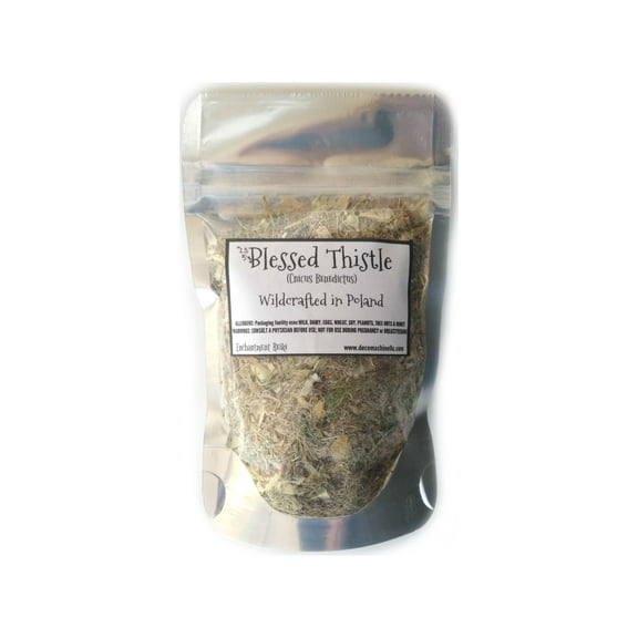Reiki Charged Blessed Thistle Cnicus Benedictus Wildcrafted in Poland Loose Leaf Dried Whole 10 gram bag Small Sample Tea