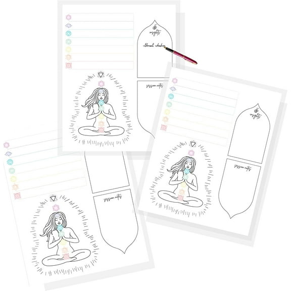 Reiki Distant Session Chakra Healing Board Physical Printed 8.5" x 11" inches Crystal Healing Meditation Pack of 50