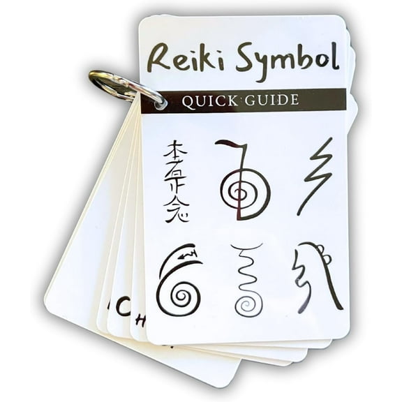 Reiki Symbol Guide Flip Book Laminated 2 x 3.5 inches Cards Step by Step Drawing and Symbol Use with Reiki Clients for Session Notes Ultimate Healing