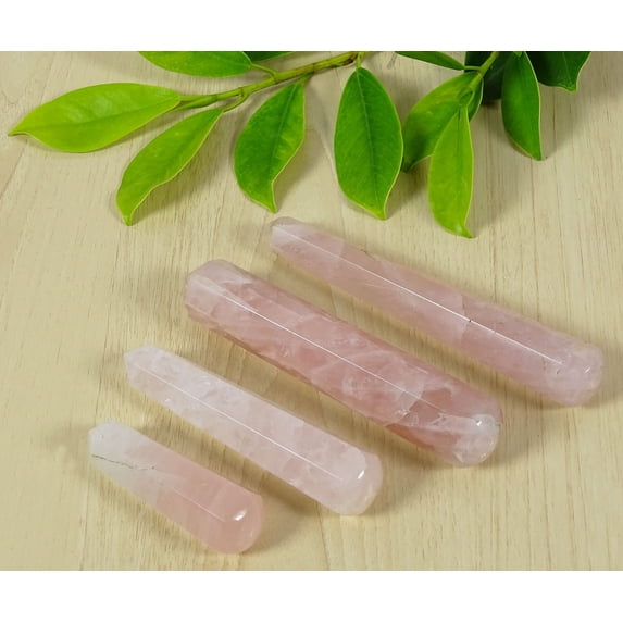 Reikiera Balancing Massage Wand Rose Quartz Gemstone Reiki Healing Spiritual Gemstone-5-6 cm