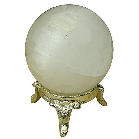 Reikiera Stone Ball Natural Salenite Stone Gemstone Sphere Energy Crystal Healing Gift