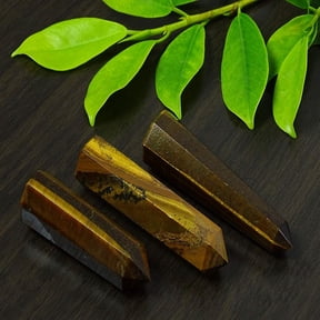 Reikiera Tiger Eye Stone Healing Obelisk Tower Reiki Spiritual Energy Gemstones