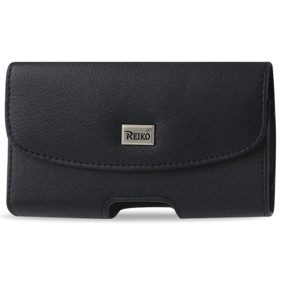 Horizontal Pouch iPhone 6 Plus/ 6S Plus with Logo and Megnetic-Black