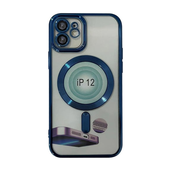 Reiko Magnetic Wireless Charging TPU Bumper Case for iPhone 14 Pro in Blue