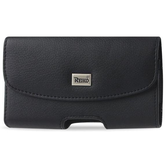 Reiko Slim Horizontal Leather Pouch Case for Samsung Galaxy Note 3/N7100, Black