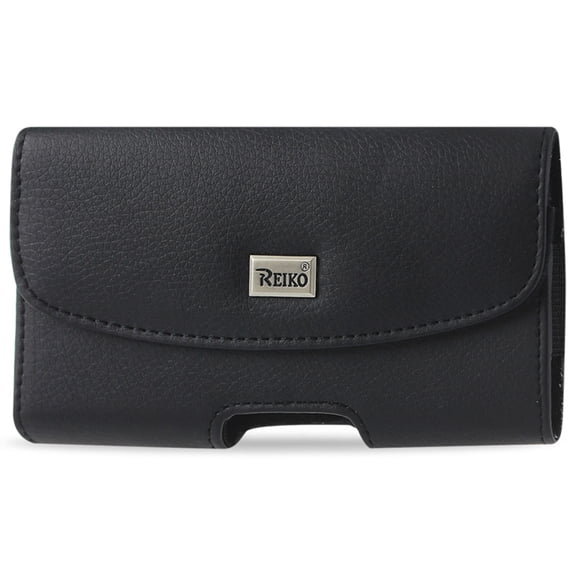 Reiko Slim Horizontal Leather Pouch Case for Samsung Galaxy Note 3/N7100, Black
