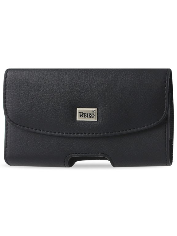 Reiko Slim Horizontal Leather Pouch Case for Samsung Galaxy Note 3/N7100, Black