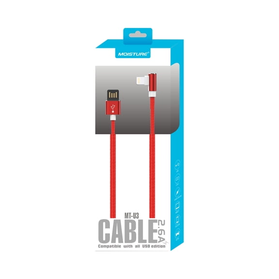 Reiko Wireless Moisture 2.6a Premium Full Steel Data Cable in Red