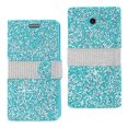 thumbnail image 1 of Reiko brand for Galaxy J3 Emerge Diamond Rhinestone Wallet Case In Blue, 1 of 4